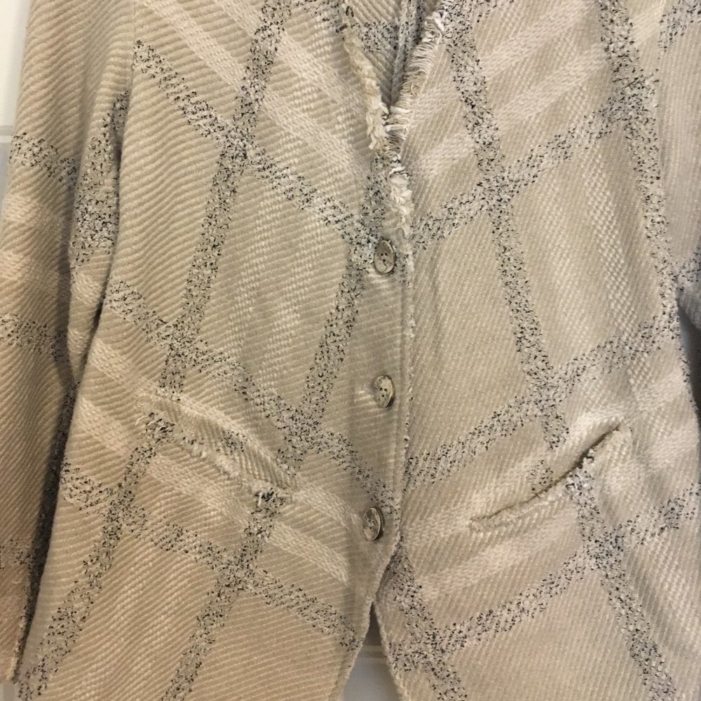 Transit Par Such Womens Plaid Jacket Sweater - Picture 2 of 7